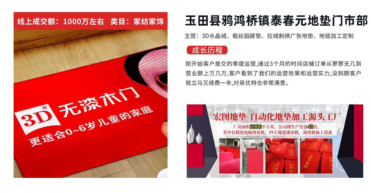 服務案例 - 玉田縣鴉鴻橋鎮泰春元地墊門市部